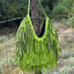 Handmade Suede Fringe Handbag | Rowdy Rag Bag PRICKLY PEAR