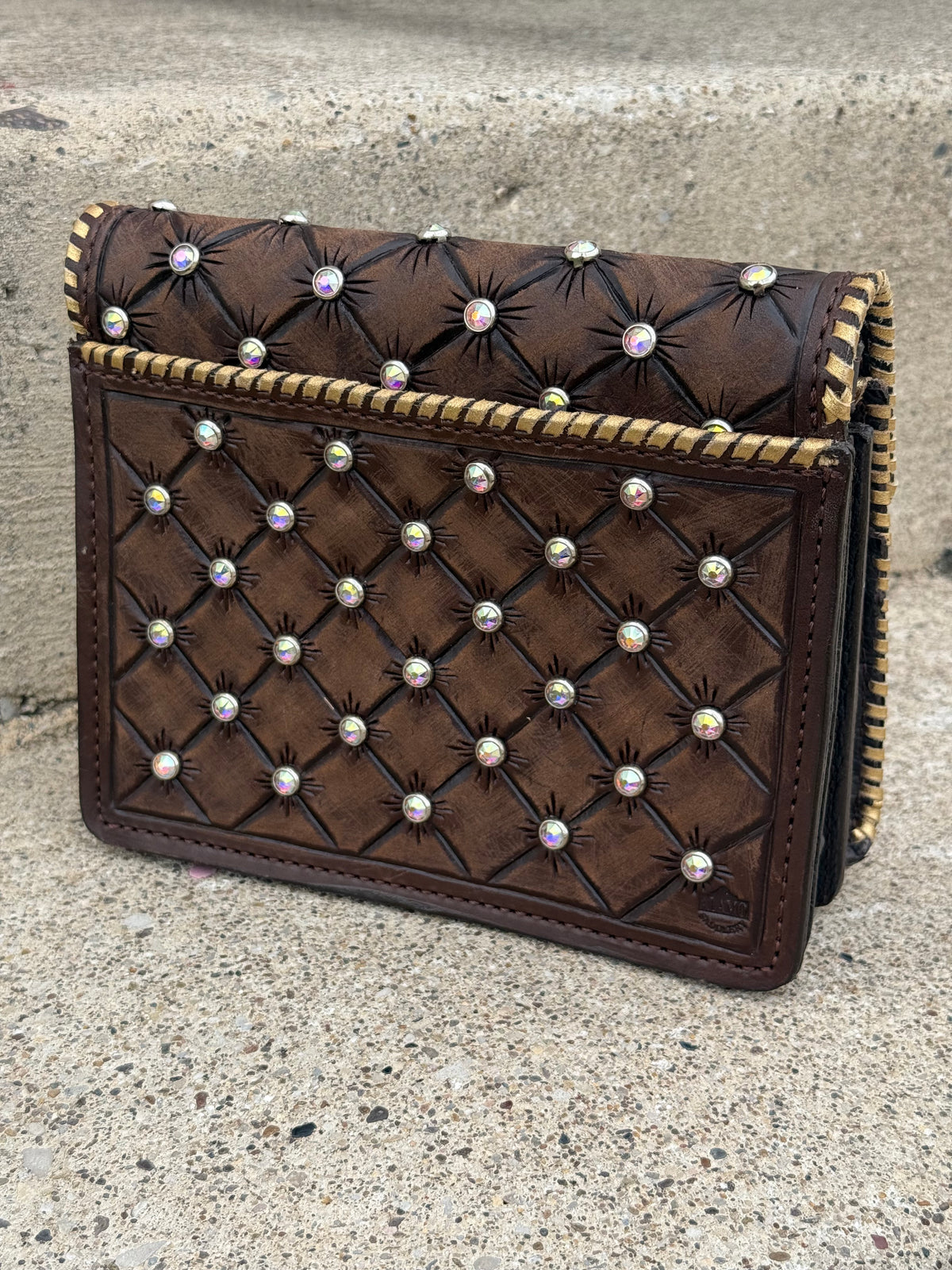 The  Wallet Clutch | Rhinestone & Coco Gator PRINT
