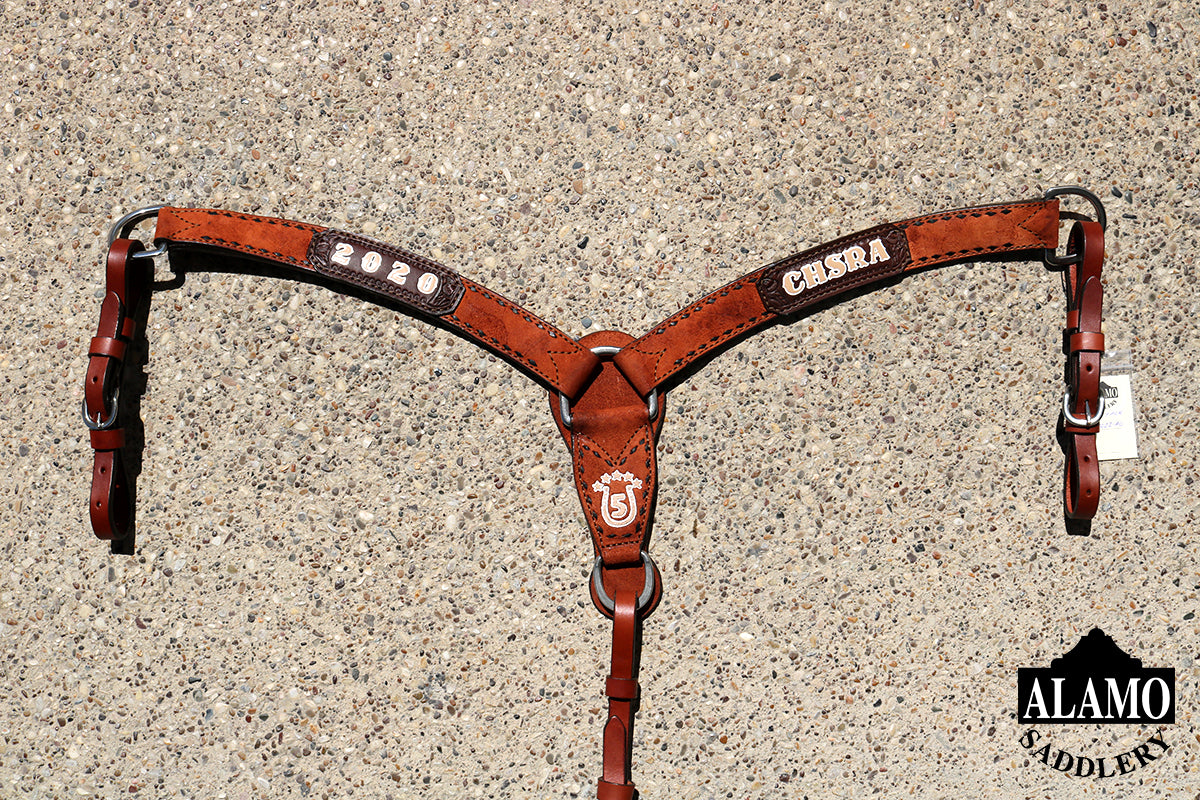 Rodeo Award | 1.75" Contour Breastcollar in R/O with lettering & logo (9)