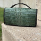 The Dime | Genuine Gator Mini Handbag - Emerald