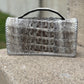 The Dime | Genuine Gator Mini Handbag - Sterling