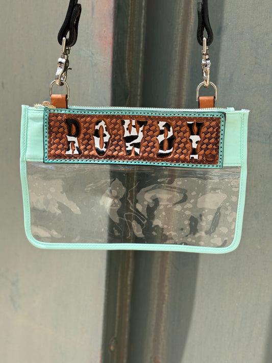 Clear Travel Bag - Rowdy in Teal