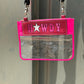Clear Travel Bag - Howdy in Hot Pink