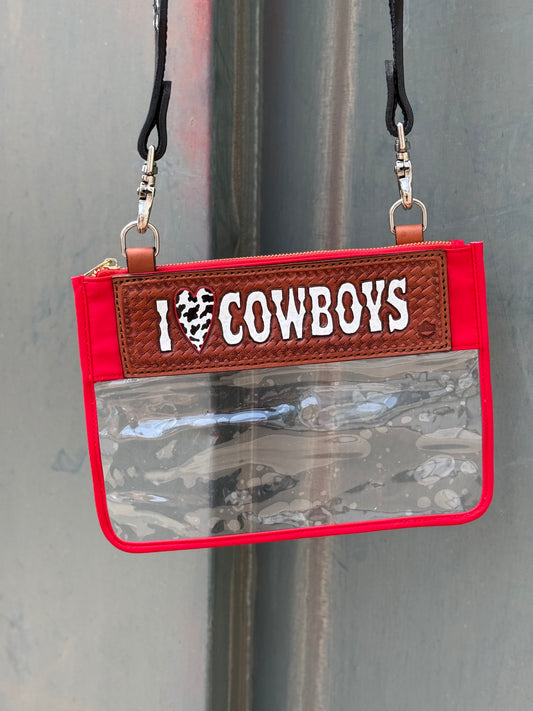 Clear Travel Bag - I <3 Cowboys