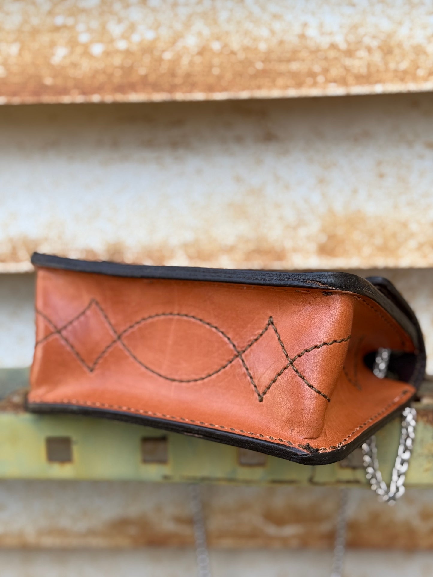 The Cowgirl Clutch- SILVER (FULL LEATHER)