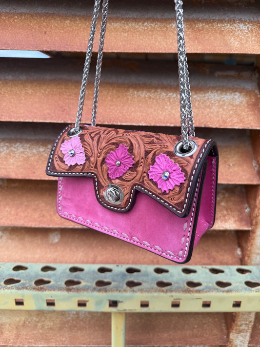 The Cowgirl Clutch- PINK (FULL LEATHER)