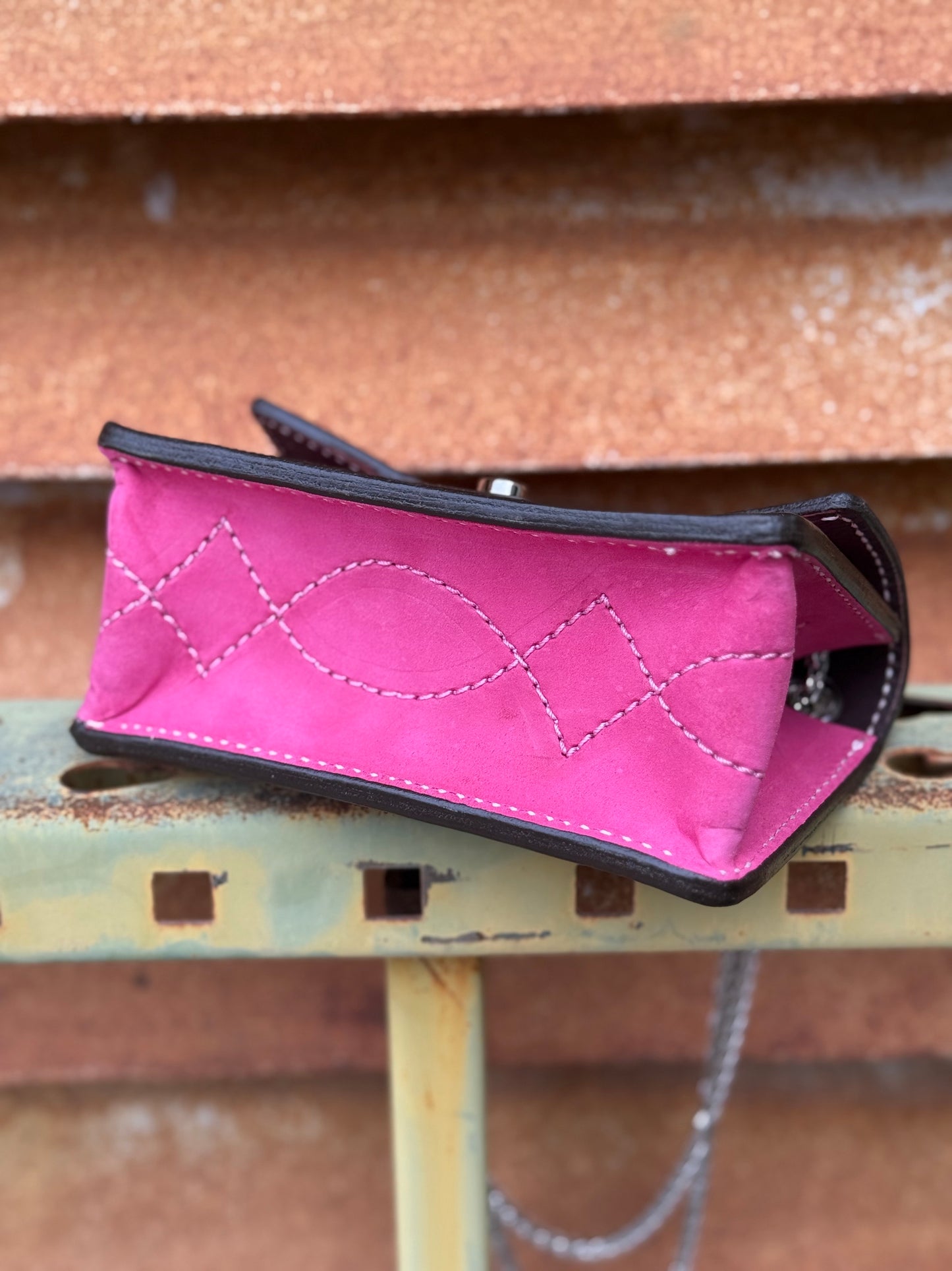 The Cowgirl Clutch- PINK (FULL LEATHER)
