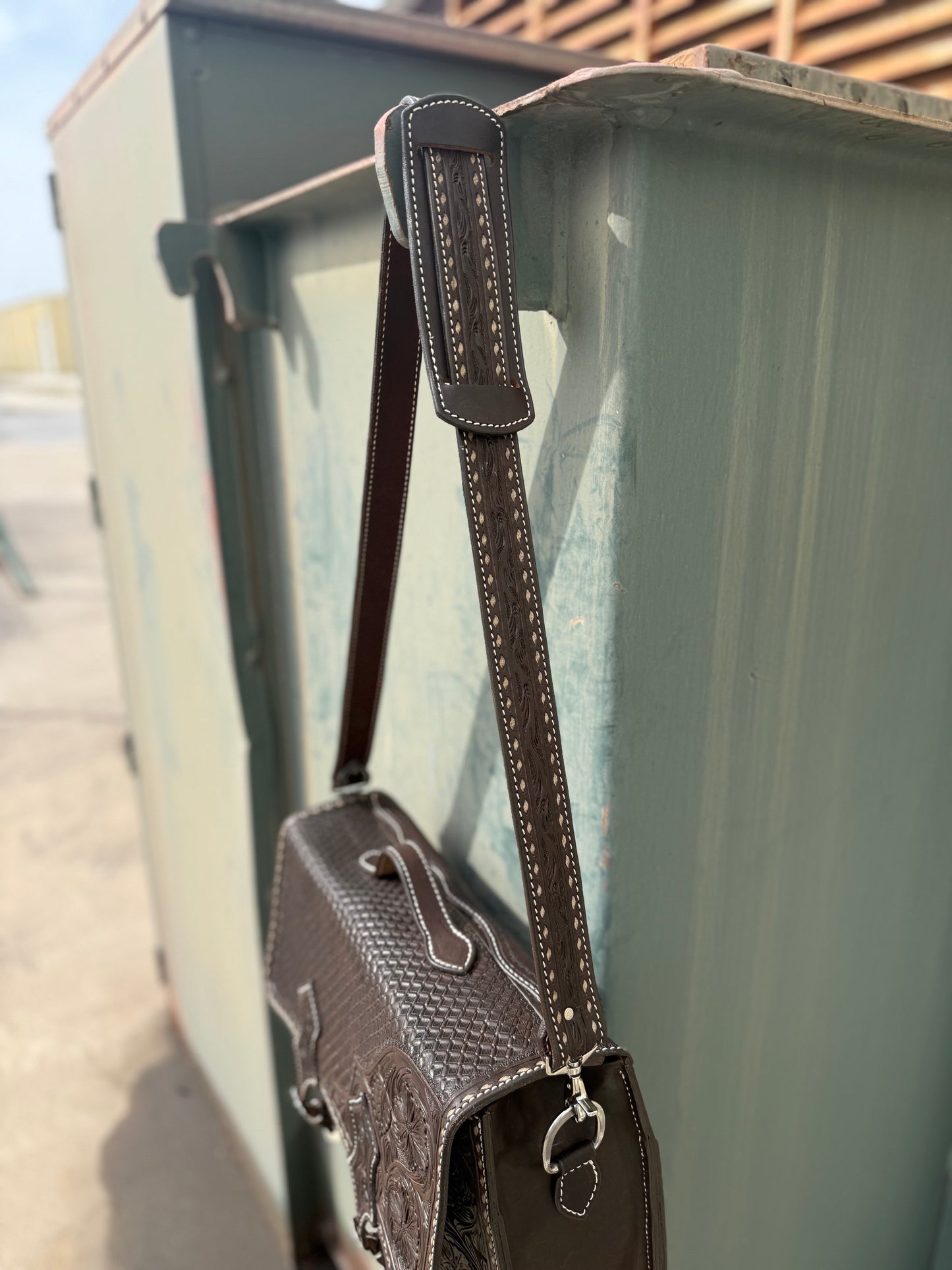 Cowboy Carryall- Chocolate Combo Tooled