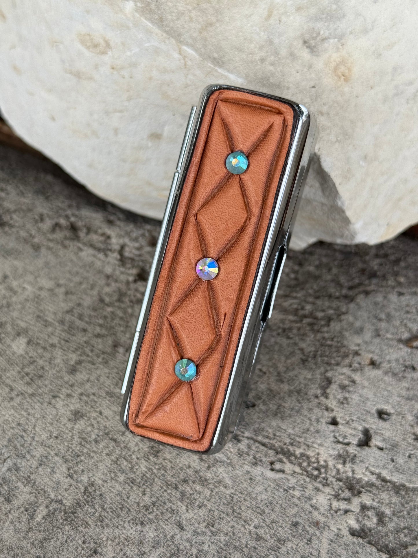 Lipstick Case- Rhinestone Blue