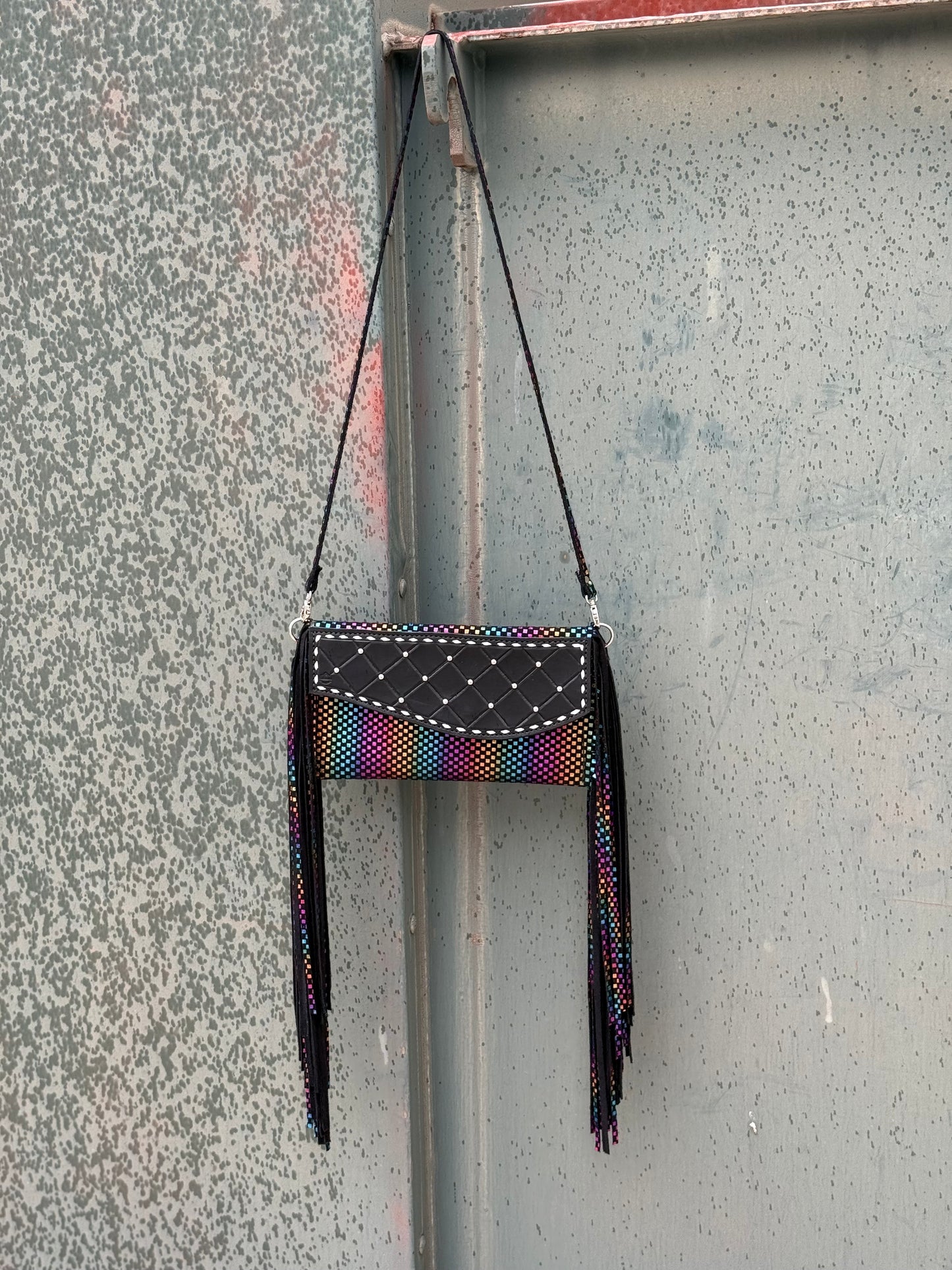 Fringe Clutch- Neon Rodeo