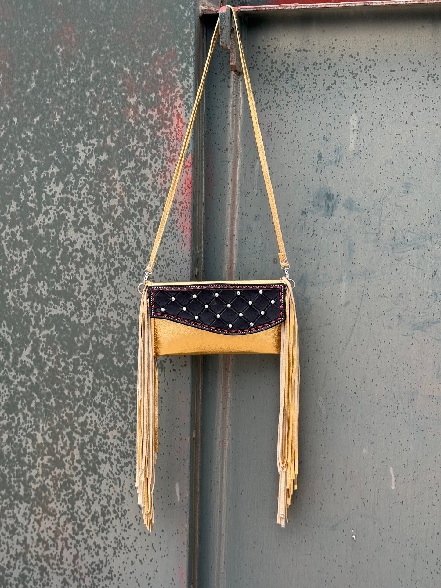 Fringe Clutch- Golden Hour