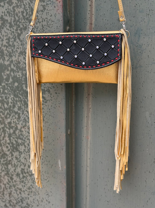 Fringe Clutch- Golden Hour