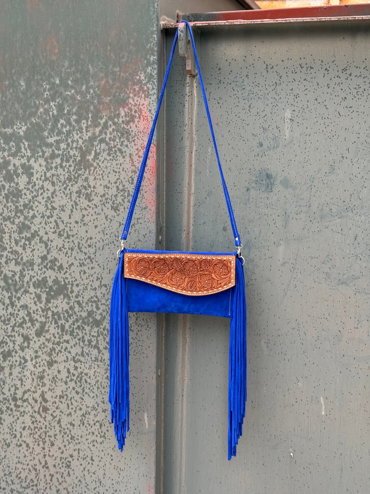 Fringe Clutch- The Blue Cowboy