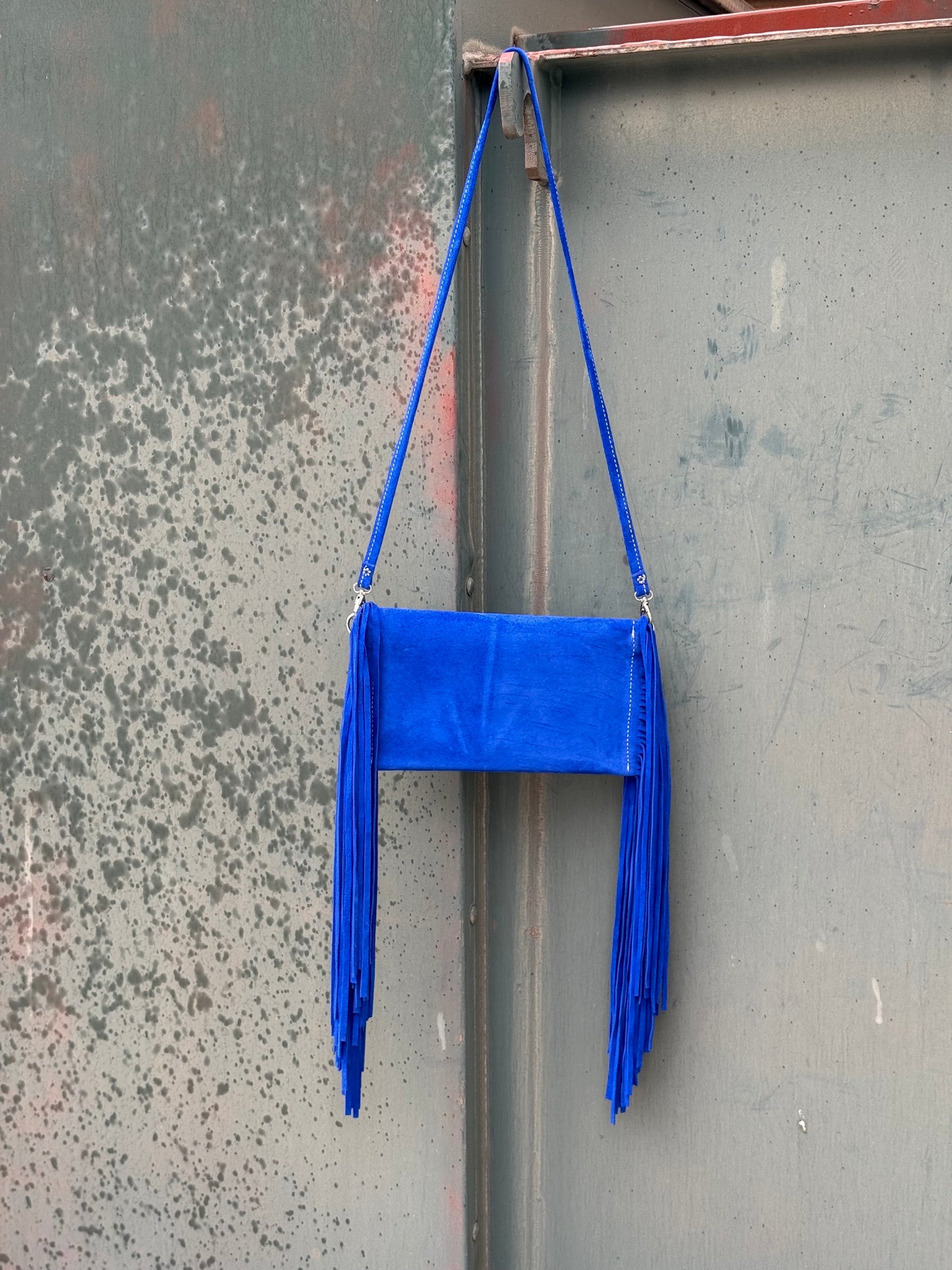 Fringe Clutch- The Blue Cowboy