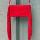 Fringe Clutch- Cheetah Rose