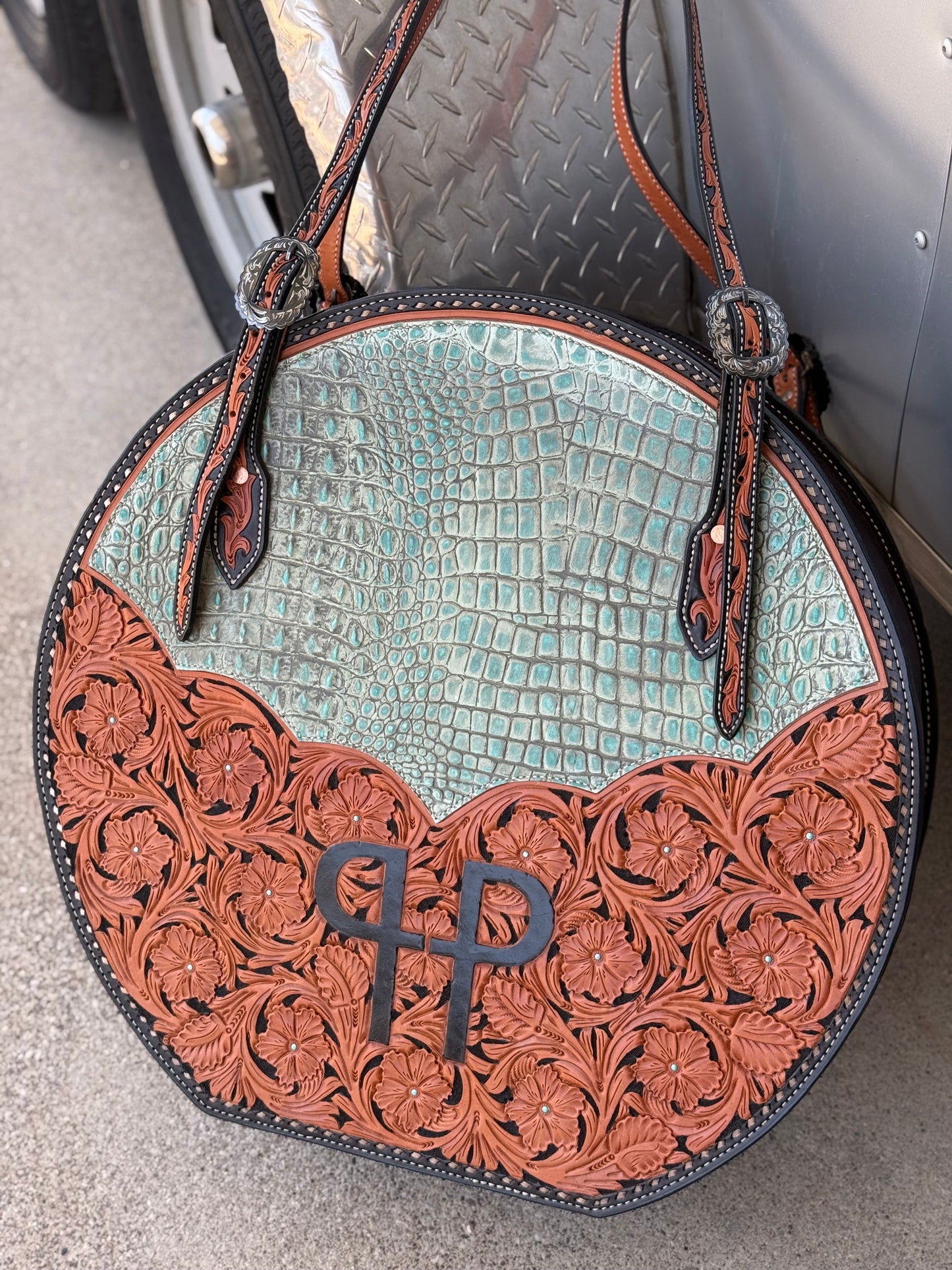 Rope Bag- Turquoise Gator