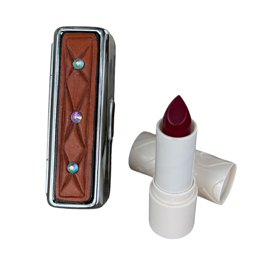 Lipstick Case- Rhinestone Blue