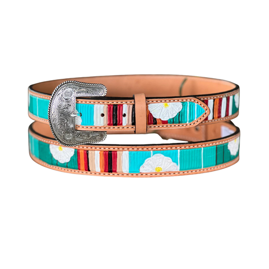 1.5" Straight Serape Daisy Belt