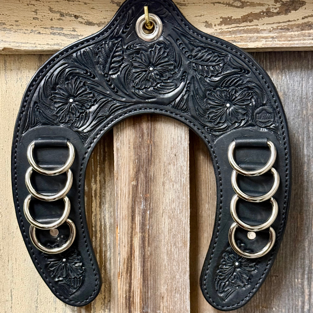 Horse Shoe Wild Rag Holder- Knight Cowboy