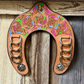 Horse Shoe Wild Rag Holder w/ Conchos- Confetti