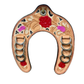 Horse Shoe Wild Rag Holder- Cheetah Rose