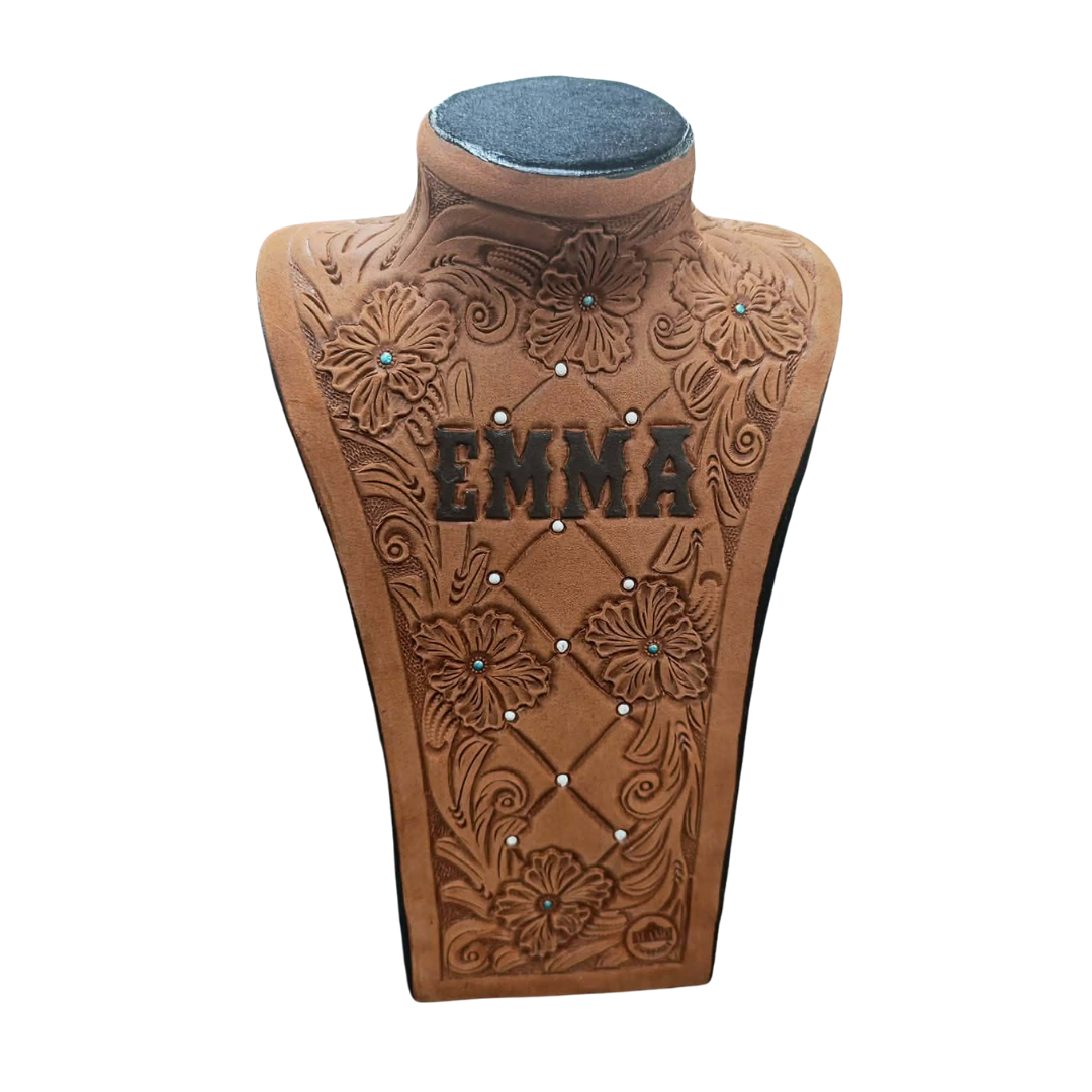 ADD- your custom initials or name or brand to any of our necklace stands
