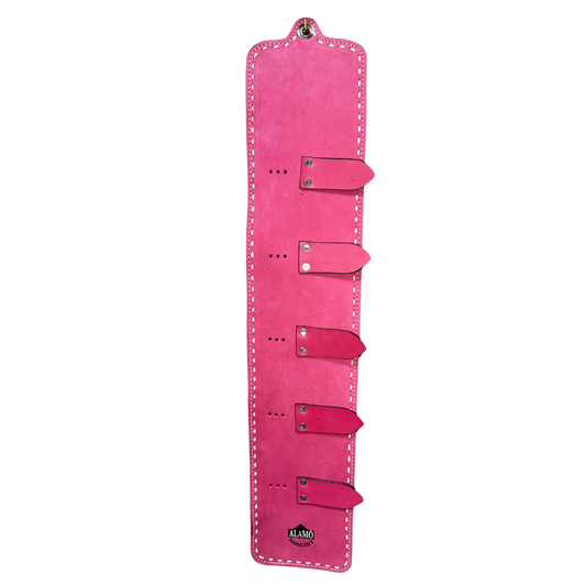 Pink Roughout w/ Buckstitch Buckle Holder