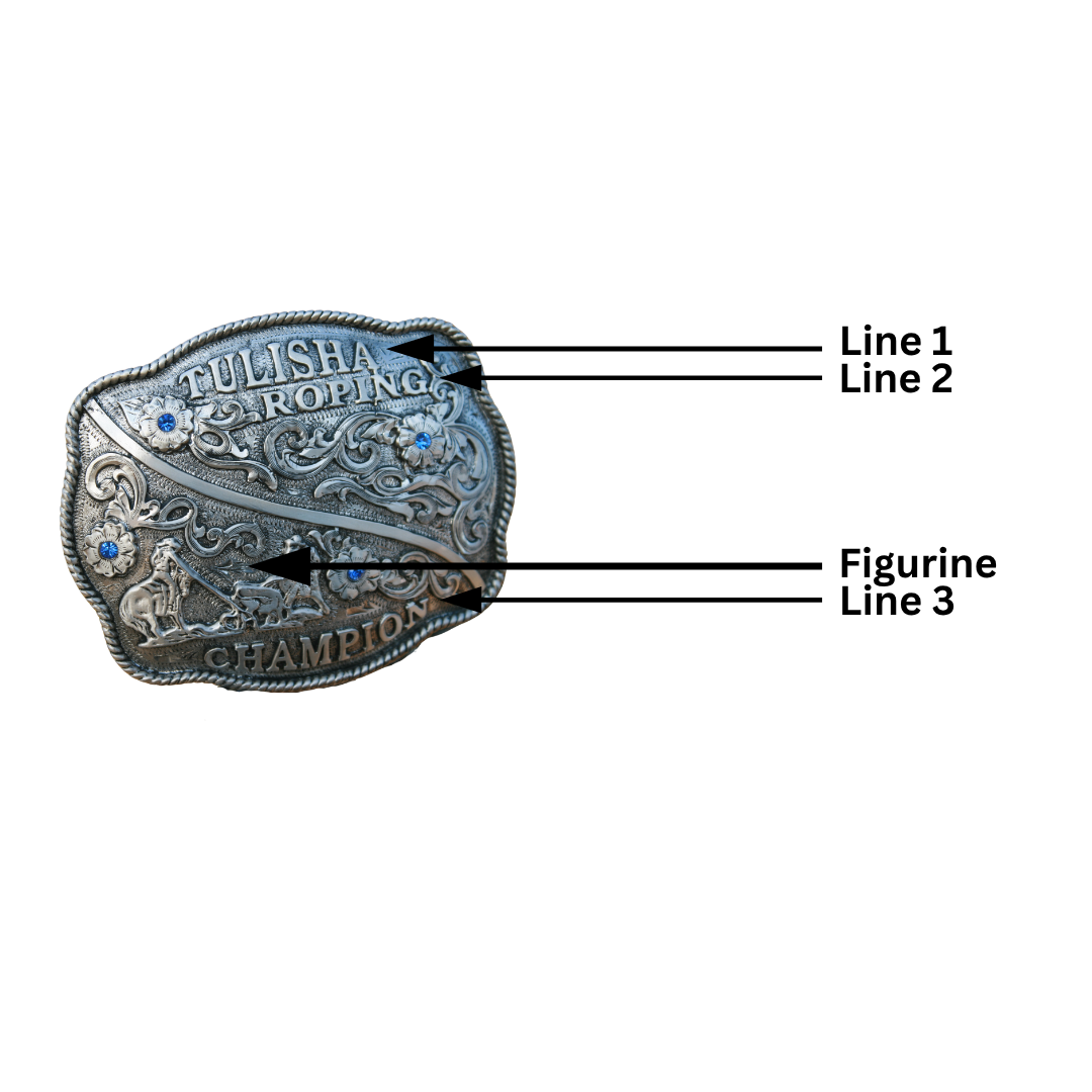 Award Trophy Buckle | Premium Buckle #73 Rope Border