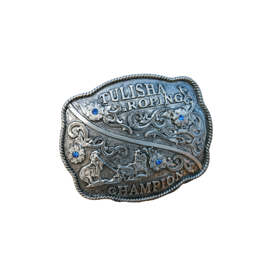 Award Trophy Buckle | Premium Buckle #73 Rope Border
