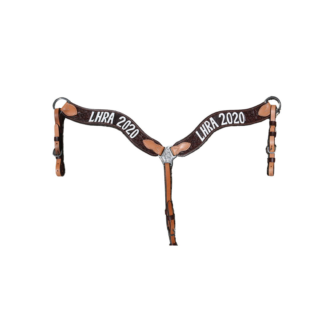 Rodeo Award | 2.5" Wave Breastcollar with floral tool & lettering (18)