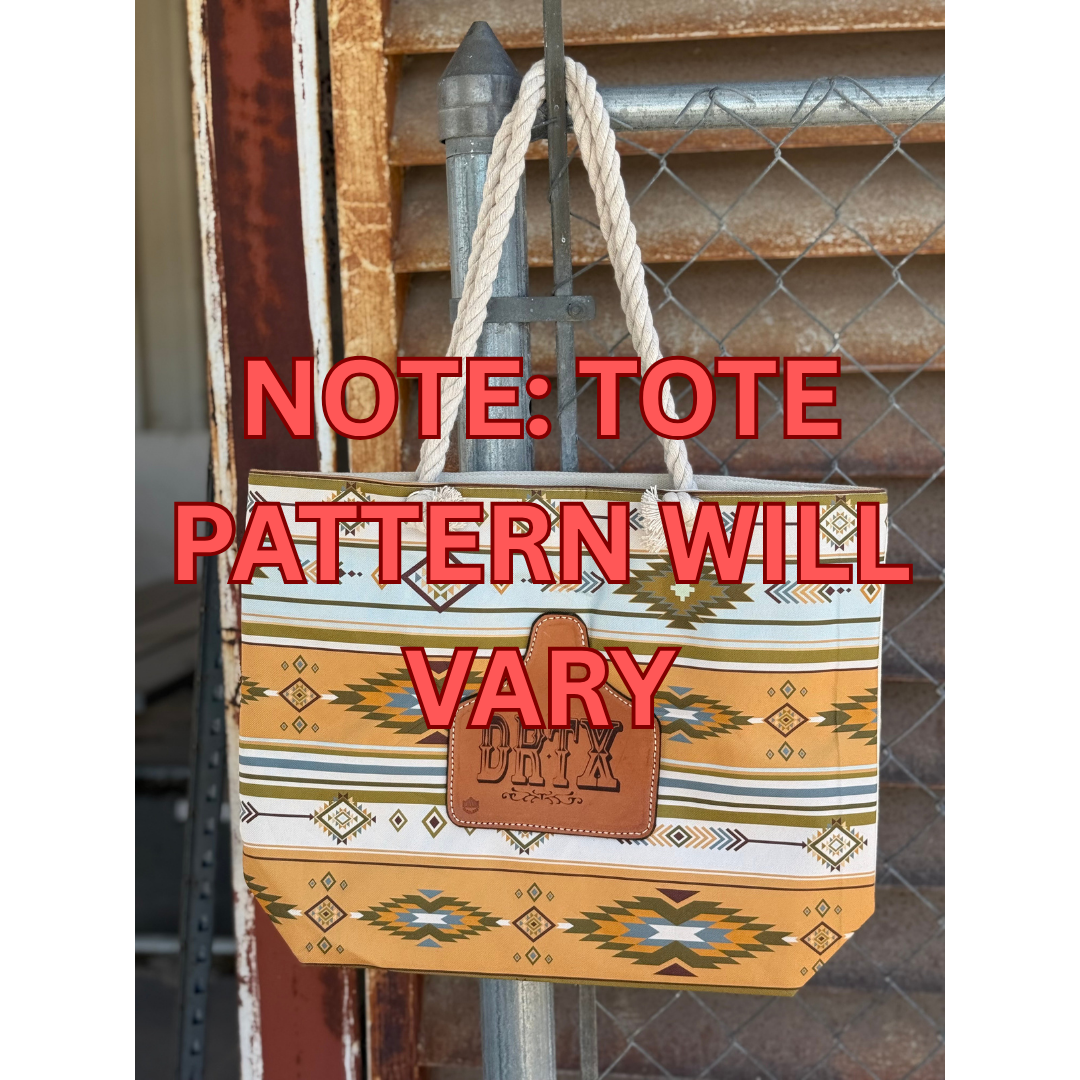 Rodeo Award | Carry All Printed Tote w/ Cow Tag