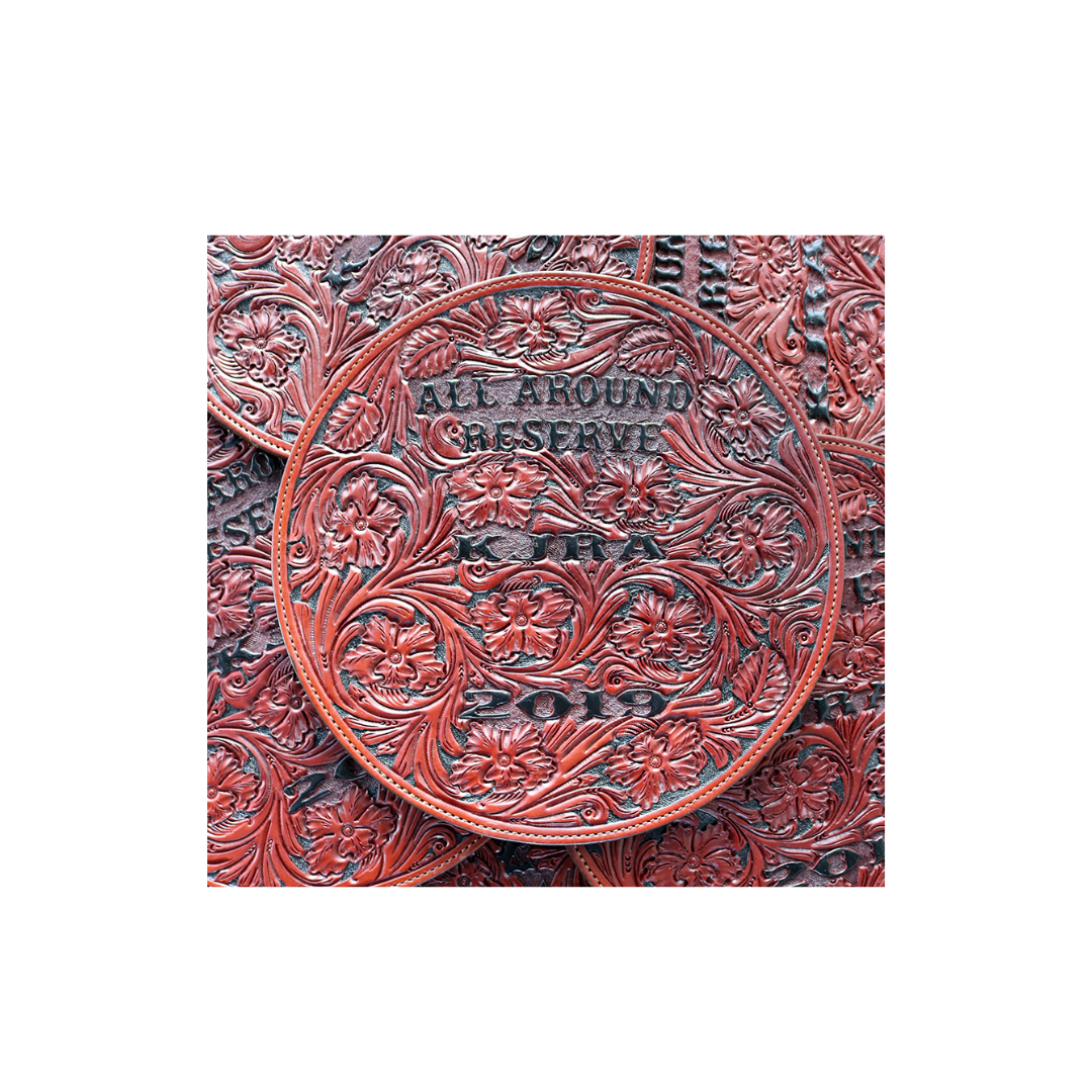Rodeo Award | Rope Can Floral Tooled w/ Paint & Lettering (24)