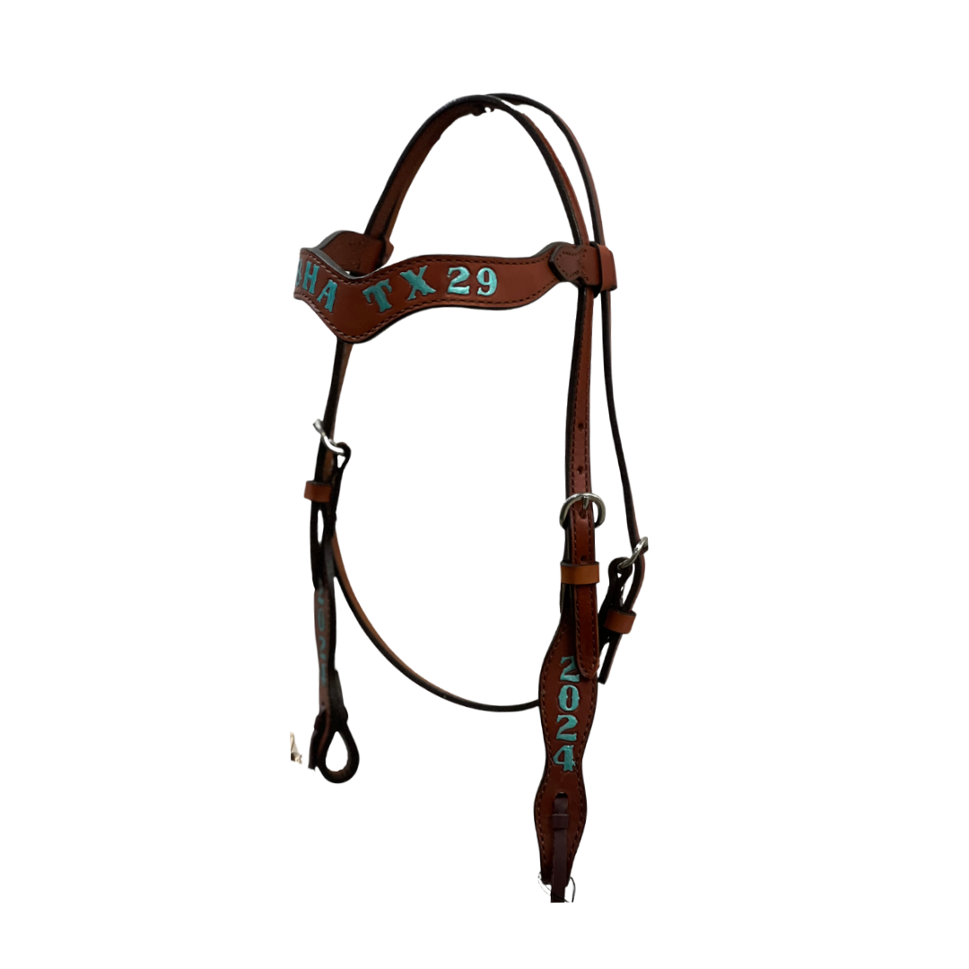 Rodeo Award | 1.5" Wave Browband w/ Lettering