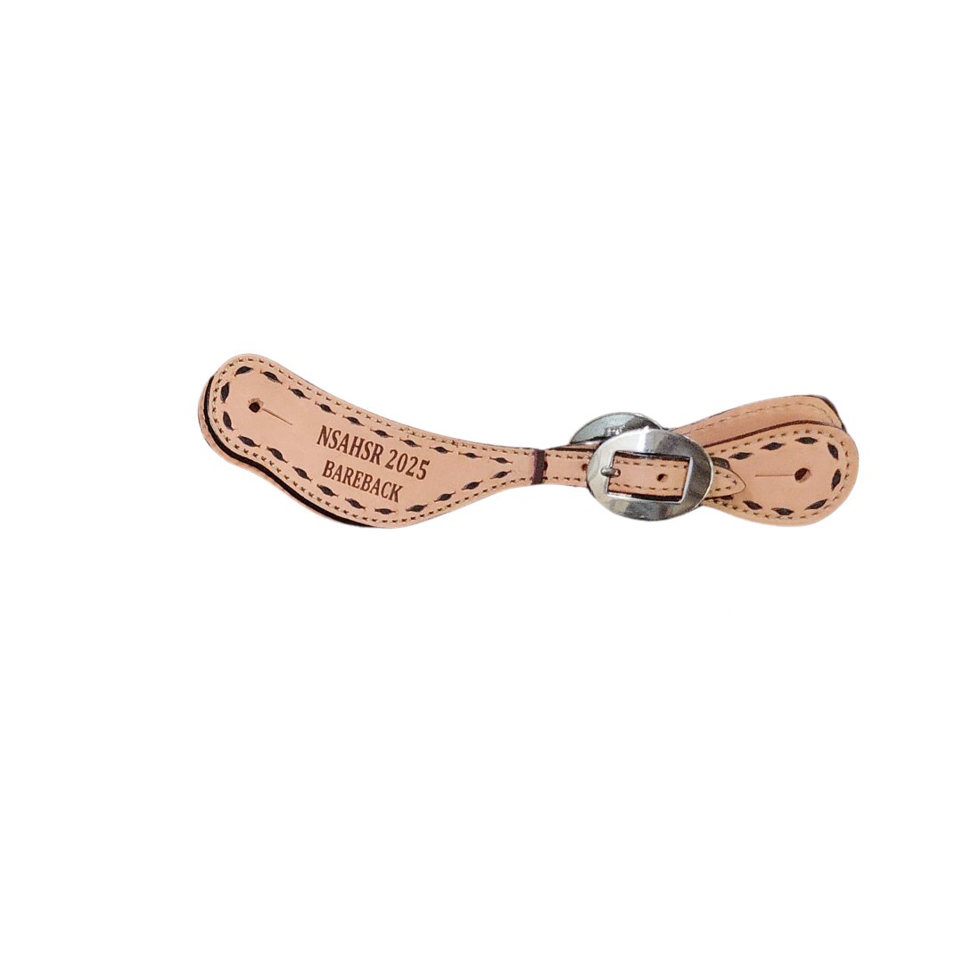 Rodeo Award | Spur Straps w/ Buckstitch & laser engraving