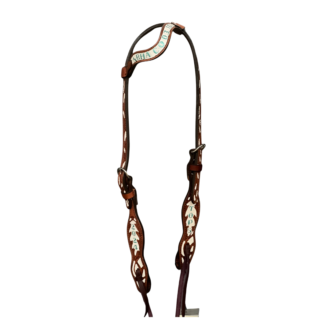 Rodeo Award | Wave one ear floral tooled w/ background paint