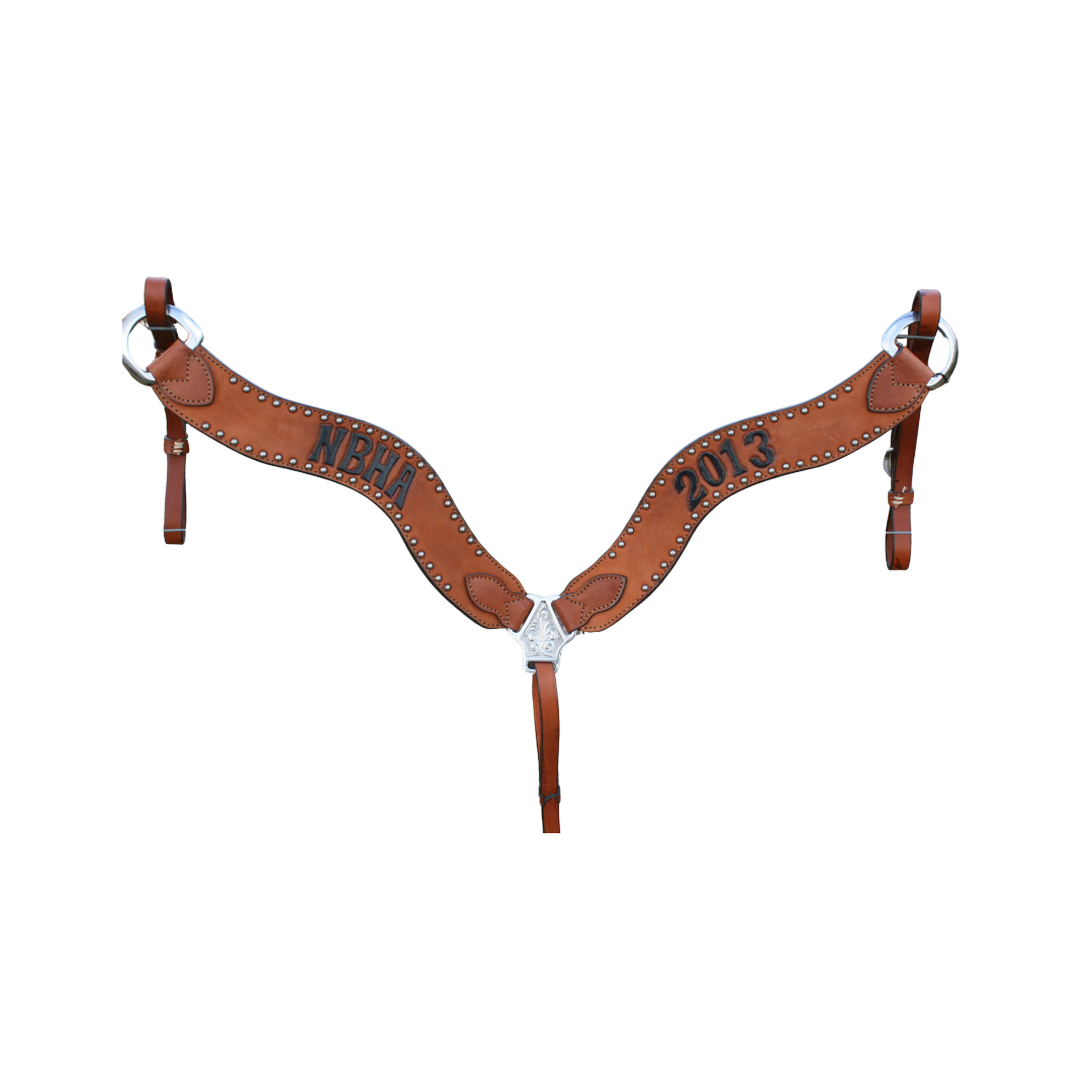 Rodeo Award | 2.5" Wave Breastcollar w/ SS Spot border