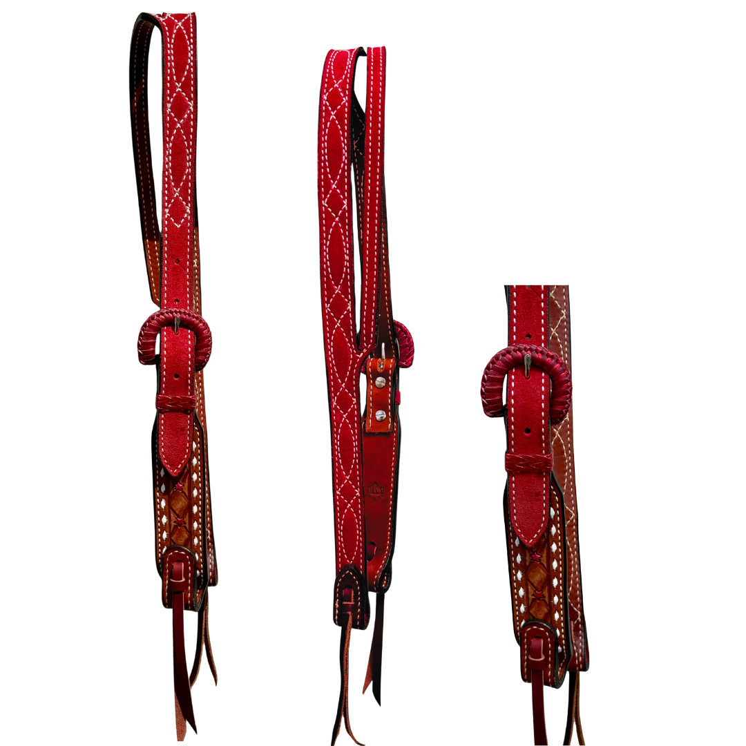 Slit ear - Red Cowboy Stitch