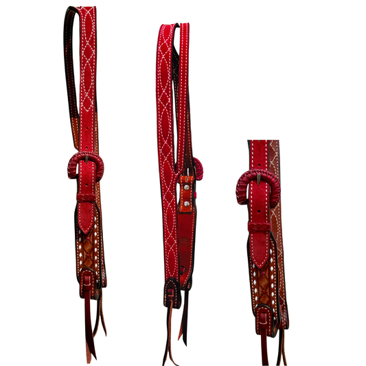 Slit ear - Red Cowboy Stitch