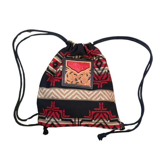 Red Gator Drawstring Bag