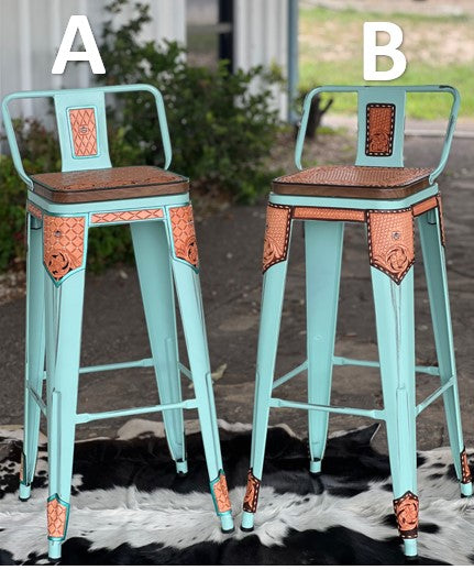 Turquoise metal sales bar stools