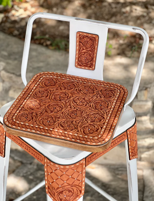 (PRE-ORDER!) SET OF 2 TURQUOISE SWIVEL BAR STOOLS W/ THE COWBOY