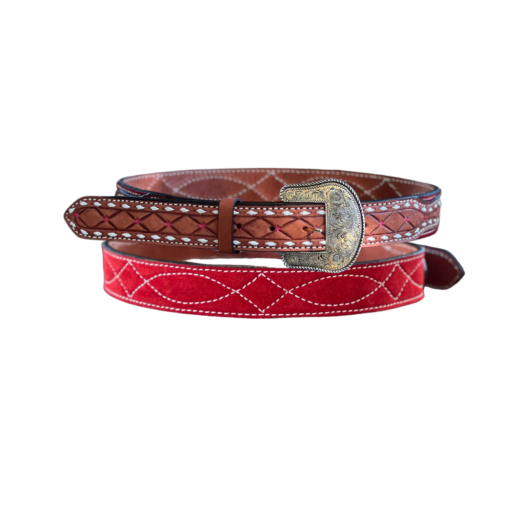 1.5" Straight Cowboy Stitch - Red