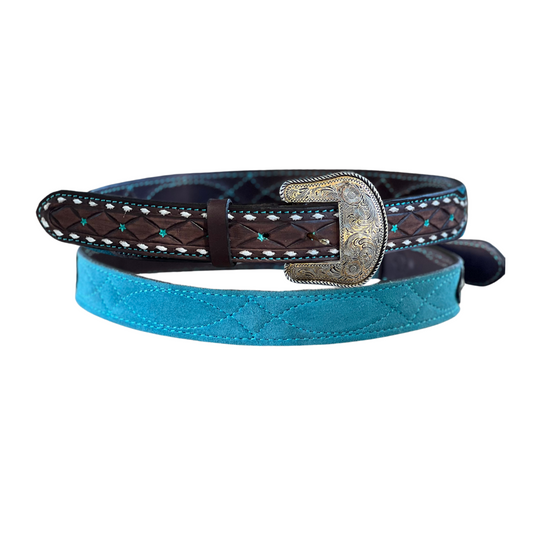 1.5" Straight Cowboy Stitch - Teal