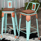 (PRE-ORDER) SET OF 2 TURQUOISE SWIVEL  BAR STOOLS