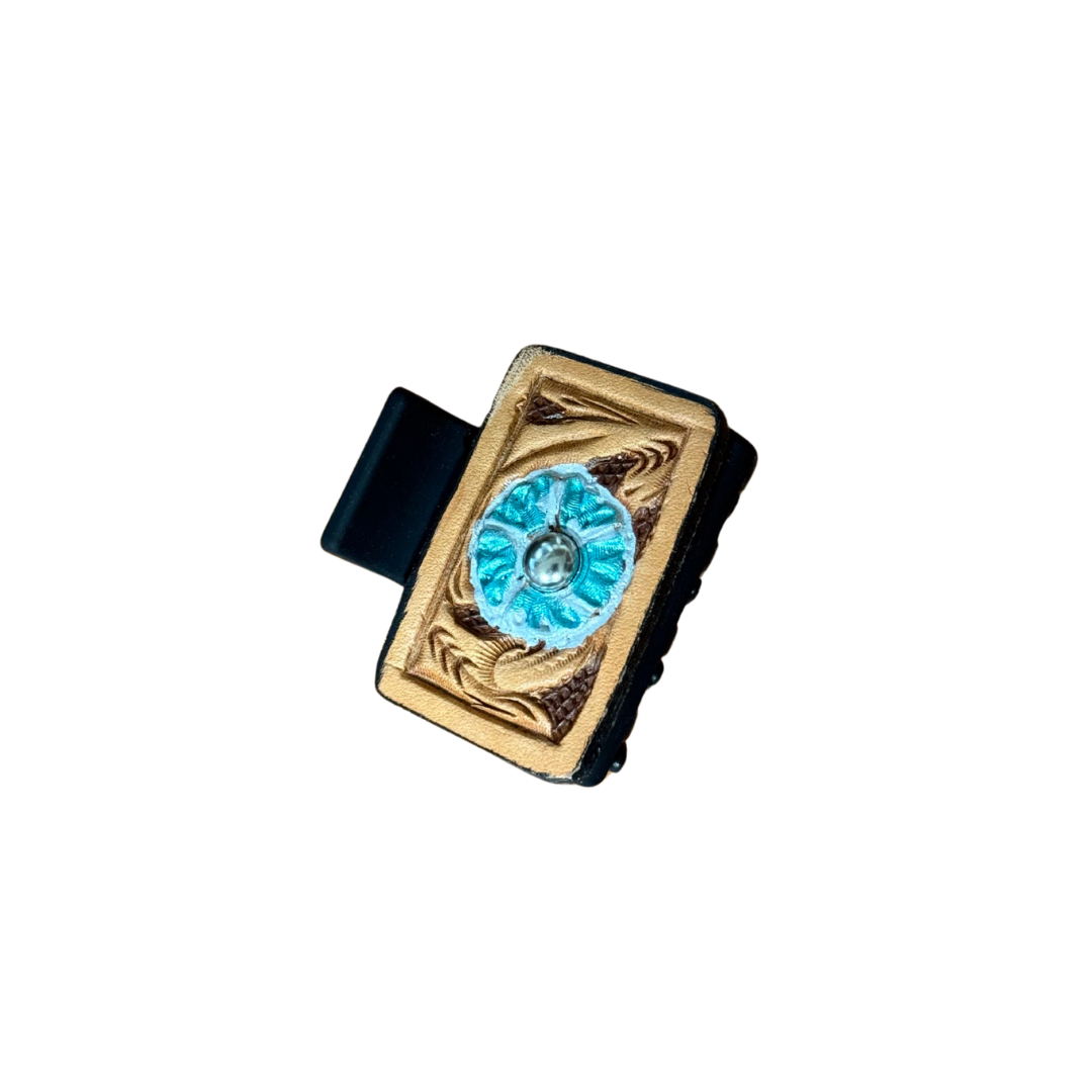 Medium Turquoise Daisy Hair Claw