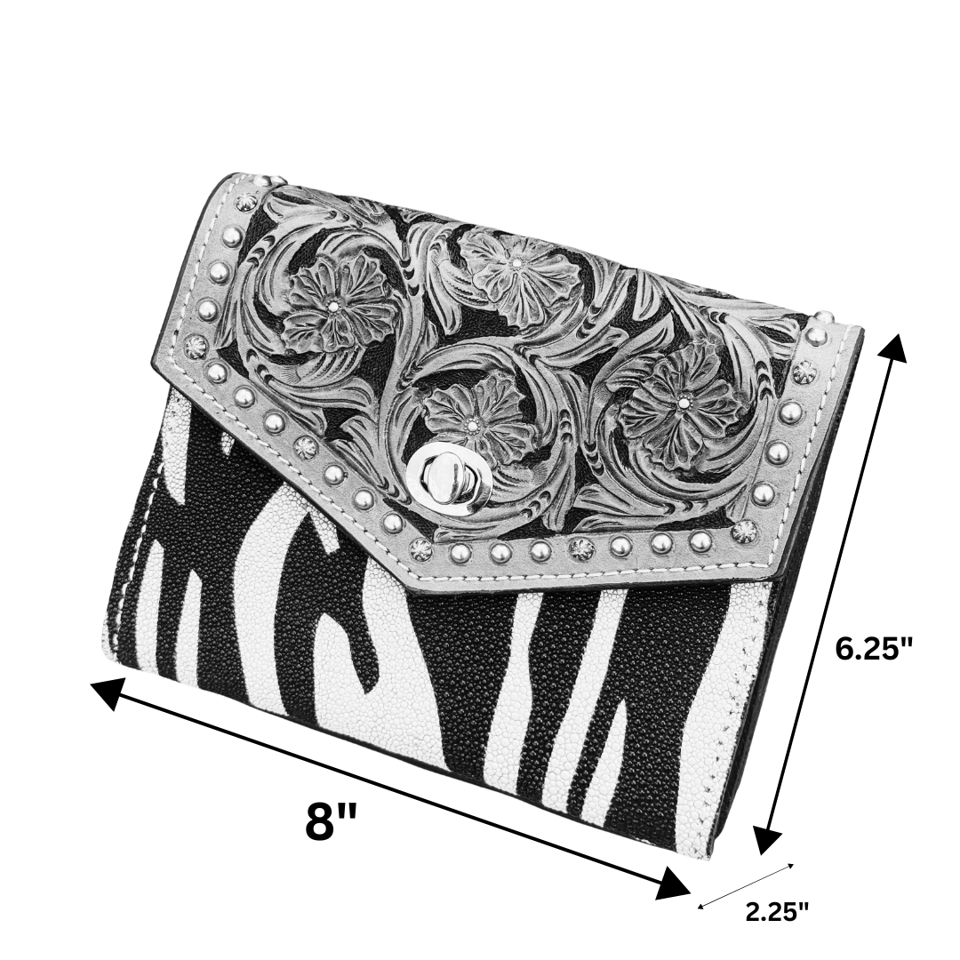 The Exotic Wallet Clutch | El Pinto & Zebra Stingray