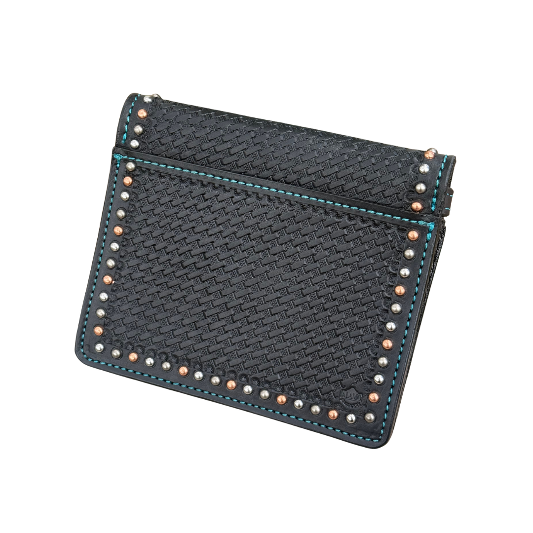 The Exotic Wallet Clutch | Spotted basket & Black Stingray