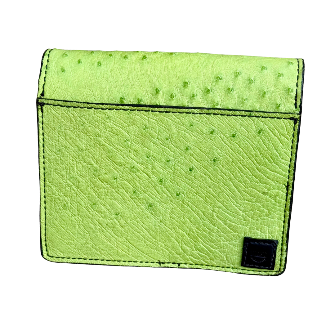 The Exotic Wallet Clutch | Full Lime Green Ostrich