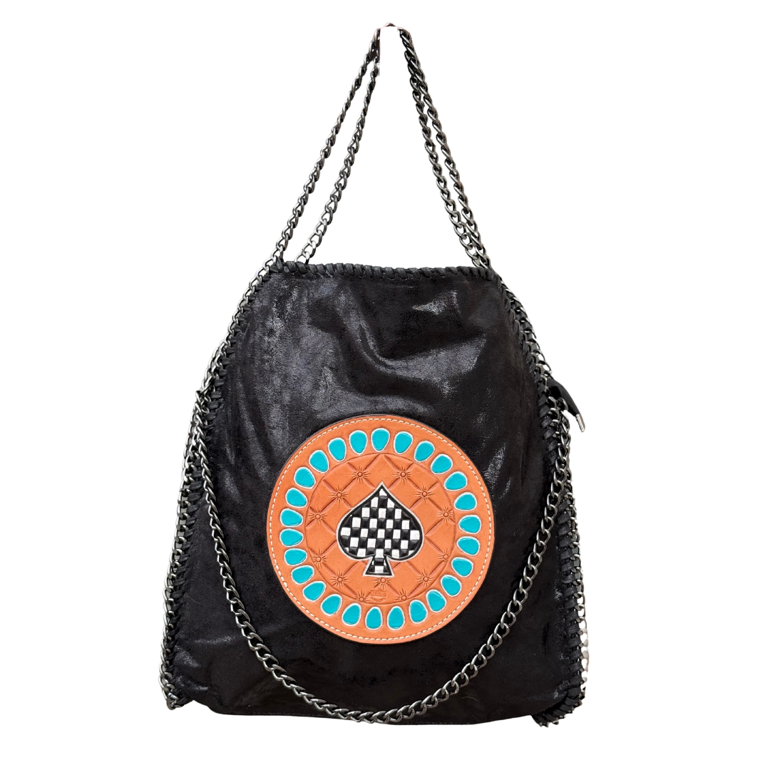 Black Metallic tote