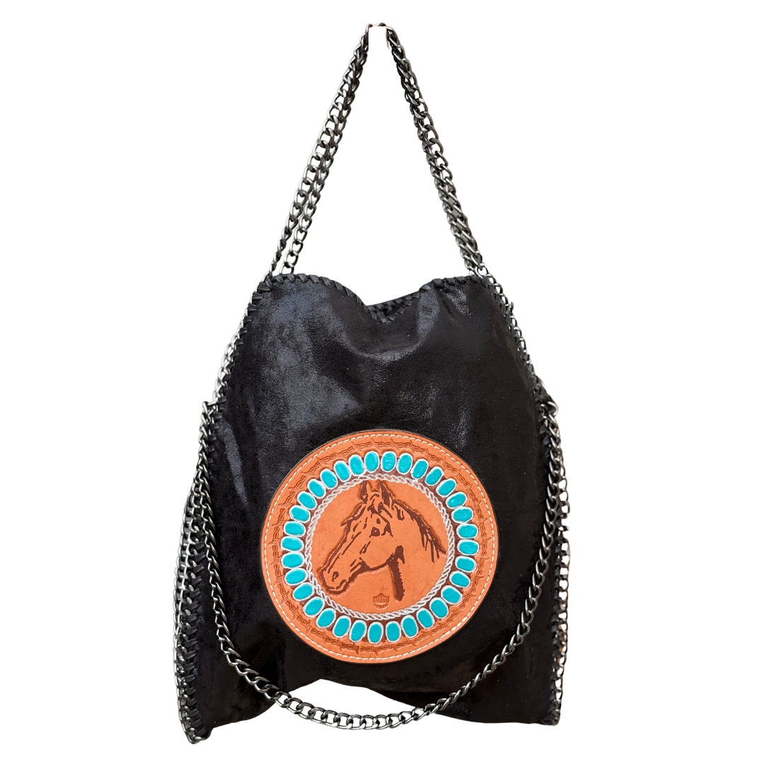 Black Metallic tote